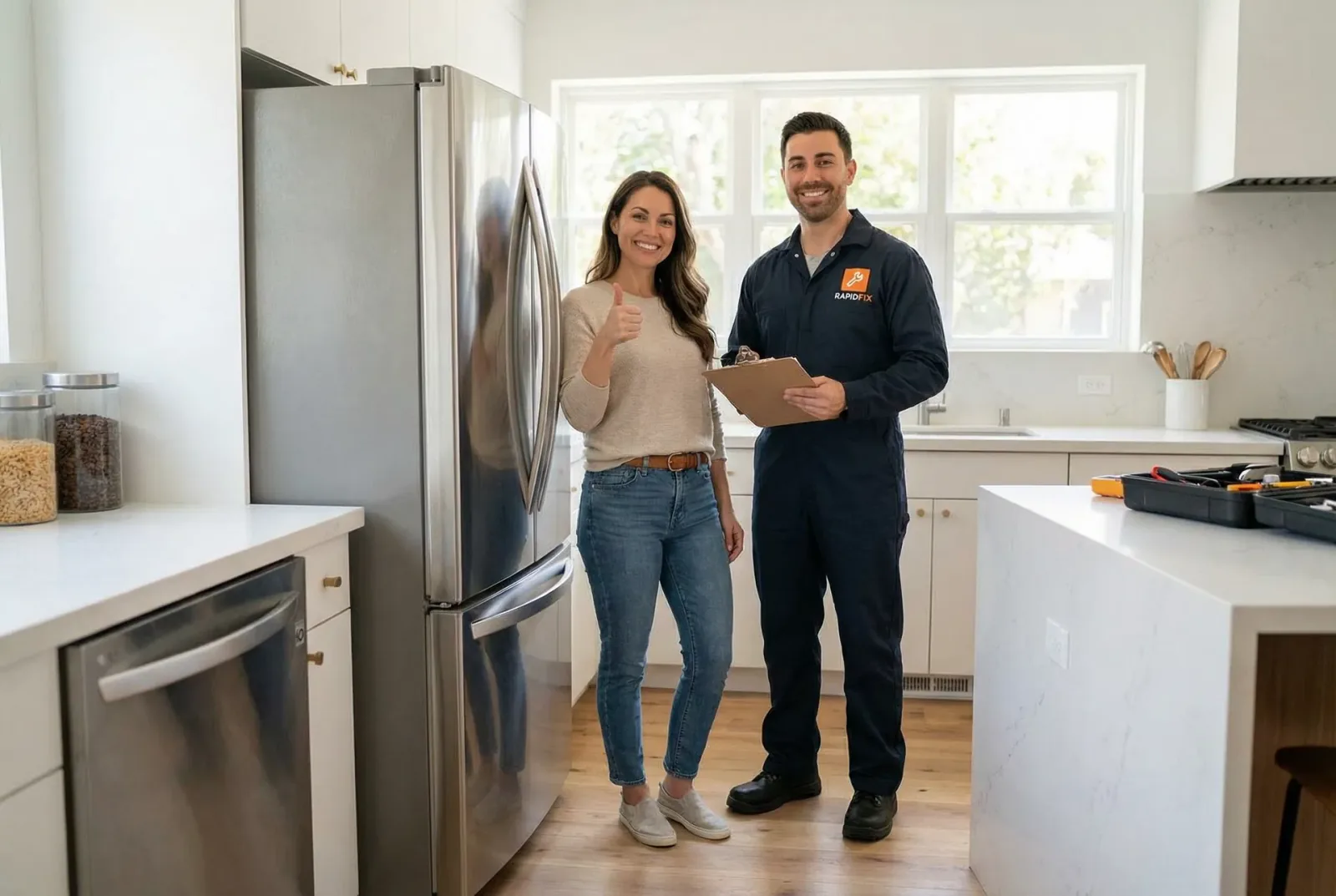 Completed in-home appliance service